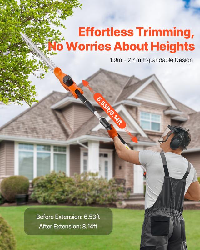 VEVOR Cordless Power Hedge Trimmer